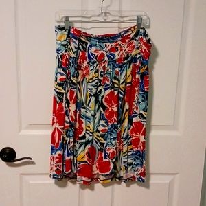 Multi-colored floral skirt